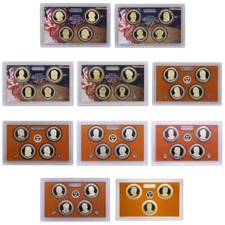 2007 - 2016 S Proof Presidential Dollar Set-TEN SETS-NO Box/COA picture