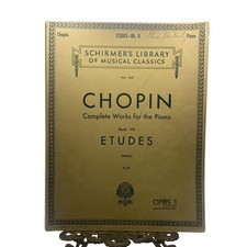 Vintage G Schirmer Chopin Etudes Complete Works Piano Score 1551 Yellow USA picture