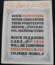 1916 Buick Valve in Head Brochure Pre 1916 Brass Era Original picture