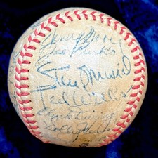 1951 St. Louis Cardinals Signed (27) Official National League Baseball. JSA picture