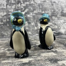 Vtg Ceramic Arts Studio Penguin Salt Pepper Shakers Betty Harrington Madison WI picture
