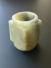 age-old China antique  A jade cong, Neolithic period, Qijia culture picture