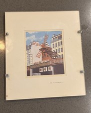 Vintage L’Imagier Paris Moulin Rouge Mini Art Print 4x4 Made in France picture