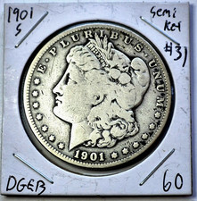 1901 **S** MORGAN 90% SILVER DOLLAR VG-F Features *NICE COIN* $1 picture