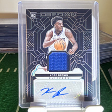 Panini 2023-24 Obsidian Rookie Jersey Ink Kobe Brown RC Auto Mem RJI-KBE /99 picture