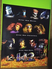 Midway Killer Instinct 2 Arcade POSTER 1995 Original NOS Video Game 28 X 22 Art picture