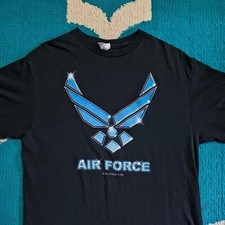 Vintage Y2K 2005 Air Force Chrome Logo Graphic Tee picture