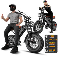 Electric Bike 1200W 48V Dual Suspension 16'' Fat Tire e bike E Bicycle for Adult picture