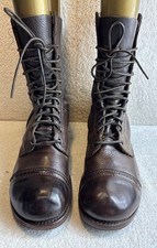 Vintage Shoe Company Brown Leather Boots Cap Toe Lace Up Mid-Calf  Men Size 11 M picture
