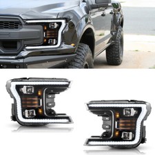 VLAND 2Pcs Full LED Headlights For 2018-2020 Ford F150 Projector Front Lamps picture
