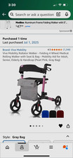 Vive Mobility 4-Wheel Rollator Walker w/ Seat, Storage Bag, Foldaway Pink picture