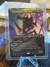 Michelangelo, Improviser (Borderless) Teenage Mutant Ninja Turtles Foil MTG picture