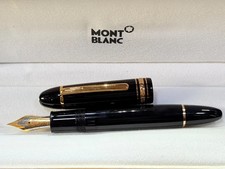 Vintage Montblanc Meisterstuck 149 Jumbo Golden Black Fountain Pen - Medium Nib picture