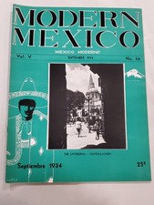 1934 Modern Mexico Magazine Guadalajara Art Deco Vol V No 56 picture