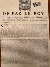 Poster & Attachment XVIII Eme Coat of Arms & Fleur de Lys King Languedoc Justice & Police picture