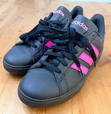 adidas Women’s Black & Pink Grand Court 2.0 Sneakers Athletic Shoes Size 9.5 picture