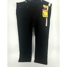 Wrangler Cowboy Cut Jeans Mens 52x32 Black Solid Original Fit Modern 13MWZBK picture