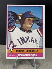 Topps 1976 #98 Dennis Eckersley Rookie Card Cleveland Indians Baseball NICE picture