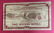 Flat Wooden Nickels from the 1950s - (5 total) NH, FL, VT picture