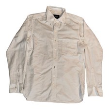 Drake's Men's 15 1/2 - 39 White Long Sleeve Oxford Shirt Made in England picture