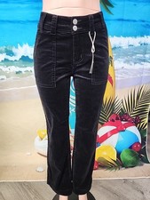 Nwt Flamingals Women's Black Corduroy Pants  Medium #74059 picture