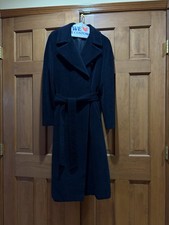 Grail Vintage 1990s Black Wool Angora Blend Coat with belt picture