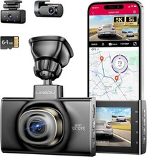 5K Dash Cam 3Channel 4K/1080P Camera WiFi GPS Night Vision 24H Park Mode Free TF picture