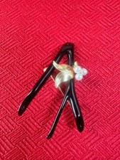 MCM VTG Estate Rare 14k Black Coral Pearl Brooch Fashion Gold Leaf Bold Pin picture