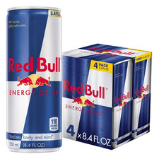 Red Bull Energy Drink, 80mg Caffeine, 8.4 fl. oz., Pack of 4 Cans.... picture