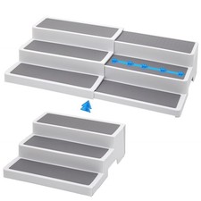Expandable 3-Tier Non-Slip Shelf Organizer Adjustable 9 -17 in Kitchen Pantry picture