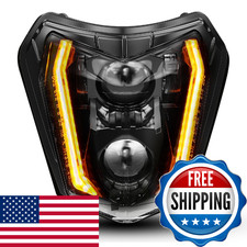 Bicyaco Dot Led Dirt Bike Headlight Drl Turn Signal 66W 3000Lm High Beam picture