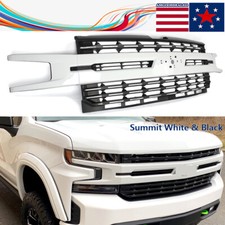 For Chevrolet Silverado 1500 2019 2020 2021 Summit White Front Bumper Grille GAZ picture