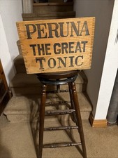 Antique Wooden Crate Peruna Medicine Hartman Columbus Ohio Apothecary Tonic Box picture