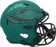 Cooper DeJean Philadelphia Eagles Autographed Riddell Rave Speed Replica Helmet picture