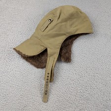Vintage WWII USN Cap 7 1/2 Foul Weather Tanker Cold Weather Cloth Liner Strap picture