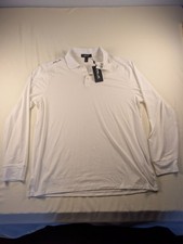 NWT RLX Ralph Lauren Men's XL White Long Sleeve Golf Polo Shirt Moisture Wicking picture