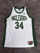 VTG Inglewood High School Paul Pierce Nike Jersey Mens XL Stitched 1996 White picture