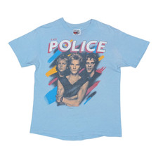 Vintage 1983 The Police Synchronicity Tour Light Blue All Sizes Shirt picture
