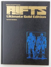 Signed: The Rifts RPG Ultimate Gold Edition VG+ Kevin Siembieda Palladium Autogr picture