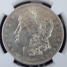 1884-S US Morgan Silver Dollar - NGC AU DETAILS picture