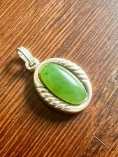 Natural Nephrite Jade Pendant 835 Silver picture