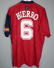 SPAIN NATIONAL TEAM 1996 1997 1998 HOME FOOTBALL SHIRT ADIDAS JERSEY #6 HIERRO picture