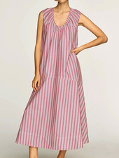 NWT Anthropologie Maeve 100% Cotton Poplin Maxi Dress picture