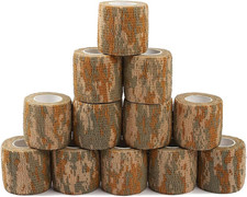 12Rolls Camo Tape Wrap Camouflage Self-Adhesive Camo Stick Bandage for Outdoor picture