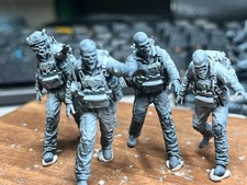 New 1/35 Us Soldier Zombies 4 Figures 3D Printed Unpainted Resin Models picture