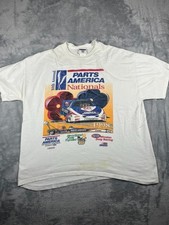 Vintage 1998 Parts America Nationals NHRA Drag Racing T-Shirt XL White picture