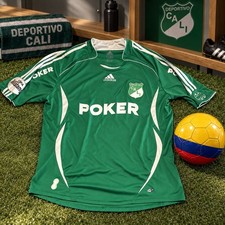 Rare 2007 Deportivo Cali Adidas Soccer Jersey Men’s L Copa Mustang Póker picture