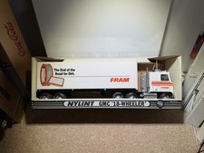 Nylint GMC 18-Wheeler FRAM Tin Toy Truck Vintage 1946 In Box picture