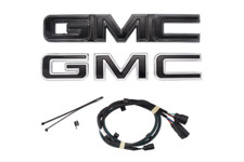 2022-2027 GMC Sierra Front Illuminated Emblem in Black GM OEM NEW 85018669 picture