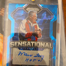 Panini 2020 Prizm Marv Levy Sensational Signatures Blue Ice /10 Auto #30 picture